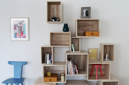 wood box shelves